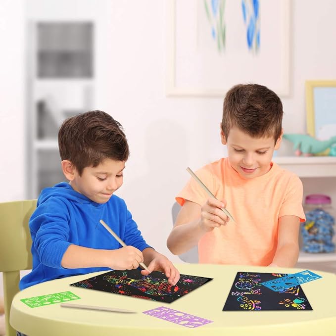 FUNNYB&G Rainbow Scratch Paper Art - Image 2
