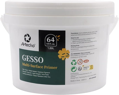 Artecho White Gesso 64oz / 1.89L, Gesso Primer by Artecho
