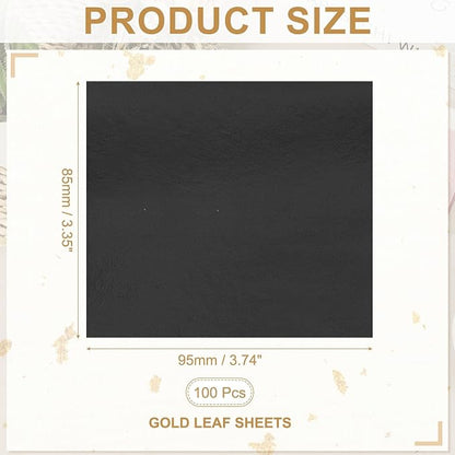 PATIKIL Gold Leaf Sheets for Art 3.7" x 3.4" - Image 2