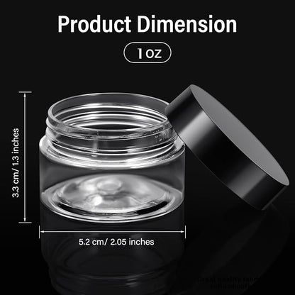 SATINIOR 12 Pack 1 oz Plastic Container Jars - Image 2
