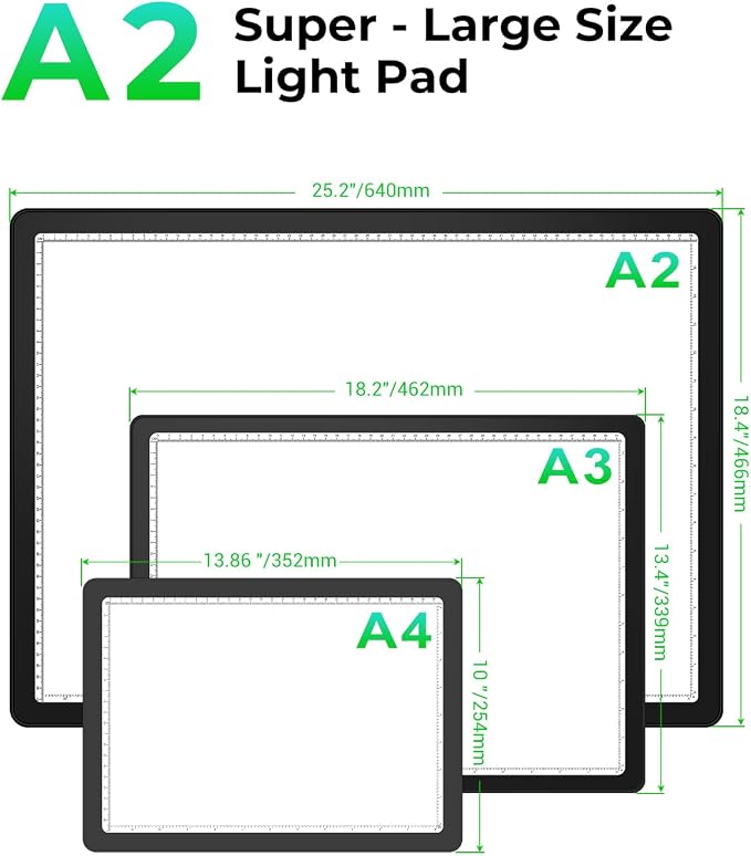 Rechargeable A2 Extra Large Diamond Art Light Board, Bawaslom Light Pad - Image 3