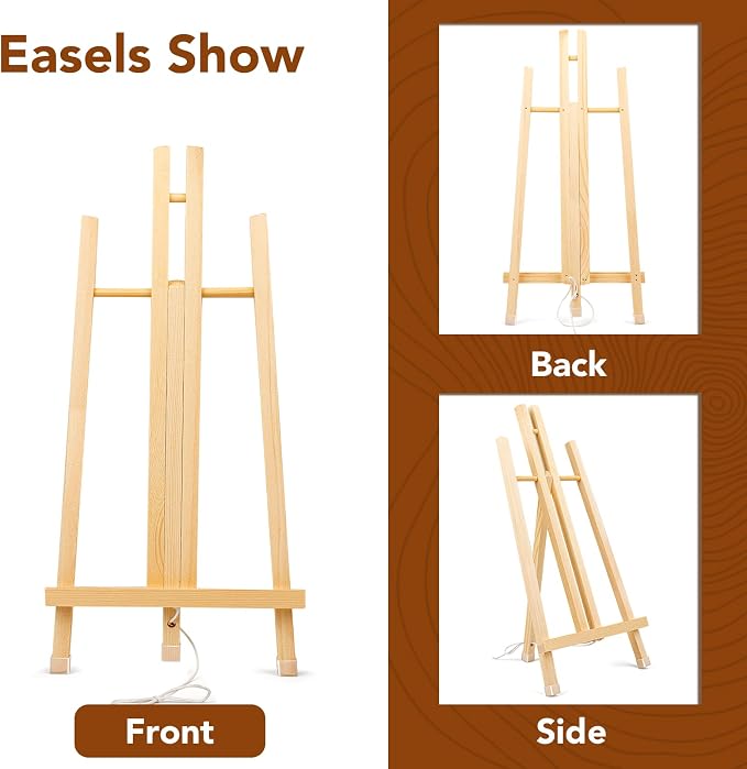 3 Pack 15 Inch Wood Easels, Easel Stand - Image 4