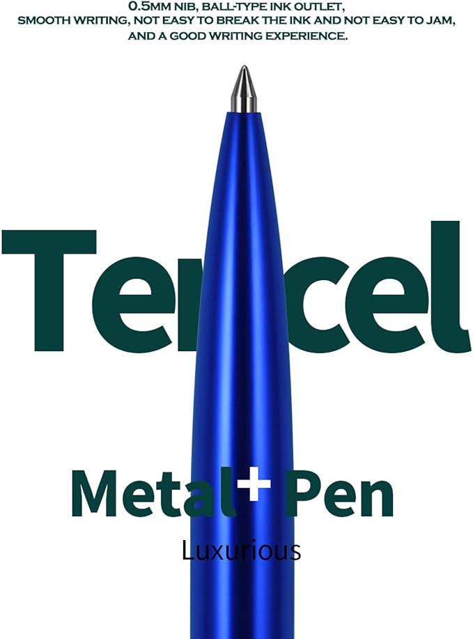 DUNBONG Black Metal Gel Pen, Gel Ink Ballpoint Pen, 0.5mm Retractable Ink Pen - Image 8