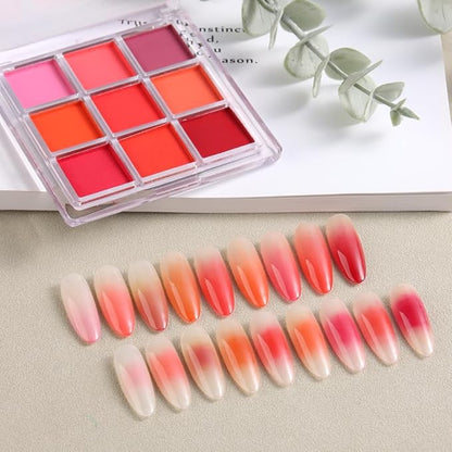 9 Colors Solid Neon Phosphor Ombre Nail Powder Set, Fluorescent Pigment Powder - Image 5