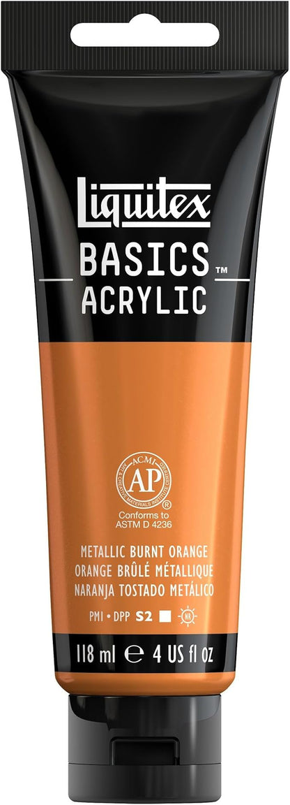 Liquitex BASICS Acrylic Paint, 118ml Tube, Metallic Burnt Orange by Liquitex