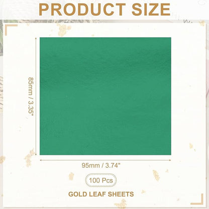 PATIKIL Gold Leaf Sheets for Art 3.7" x 3.4" - Image 2