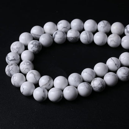 32pcs 12mm AAA Natural Stone Beads White Howlite Turquoises Round Loose Beads - Image 4