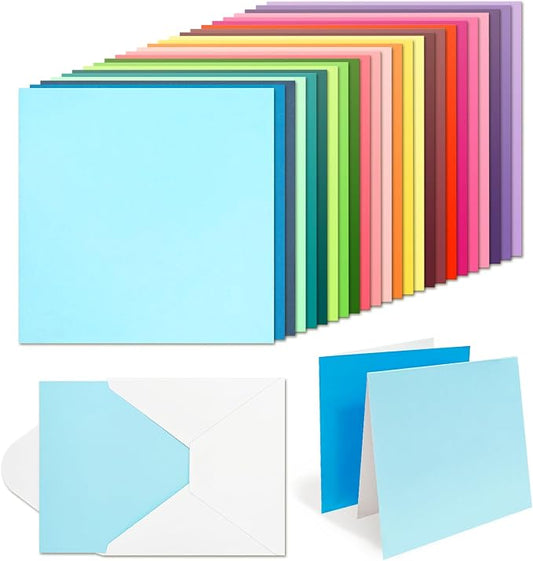 6 x 6 Inch Sqaure Blank Cards by Livholic-Rosebluebell