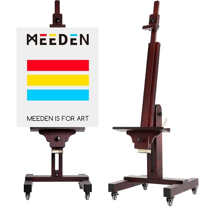 MEEDEN Heavy Duty Painting Easel: Professional Solid Beechwood Large Easel by MEEDEN