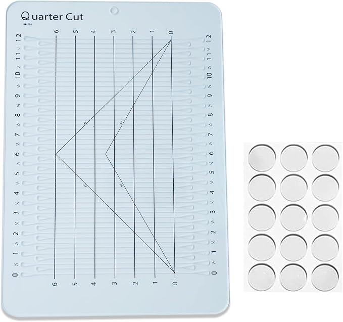 YICBOR Quarter Cut Slotted Ruler Template by YICBOR