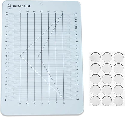 YICBOR Quarter Cut Slotted Ruler Template by YICBOR