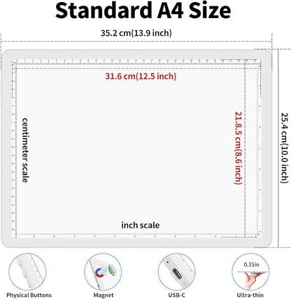 Phylosal Rechargeable A4 Light Pad - Image 3