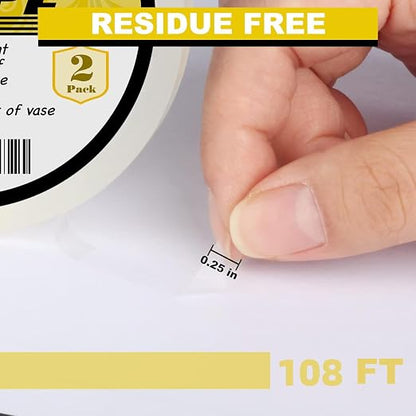 2Packs Clear Floral Tape - Image 2