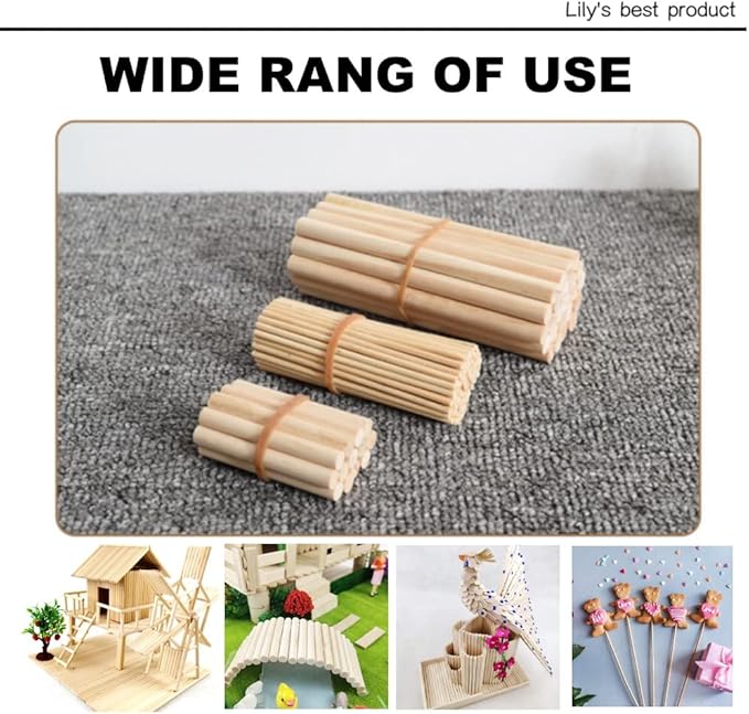 HOPELF 10PCS Wooden Dowel Rods - Image 4