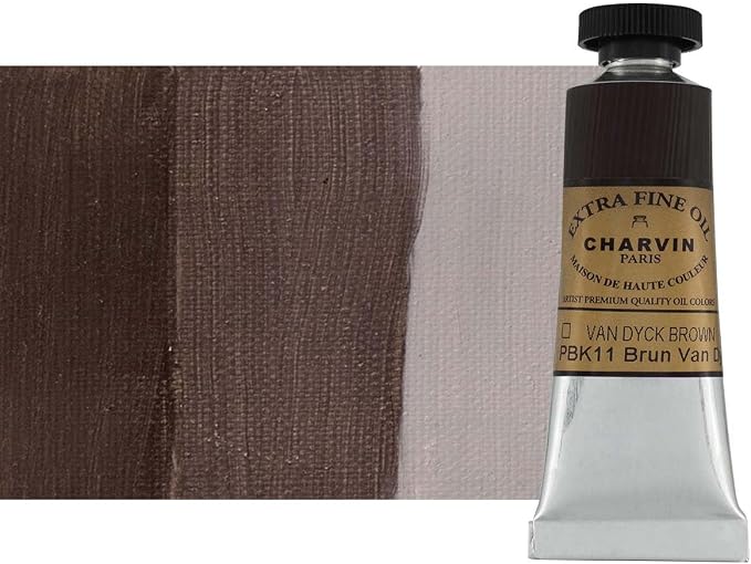 Charvin Extra Fine Oil Paint, Van Dyck Brown 20 ml by Unknown
