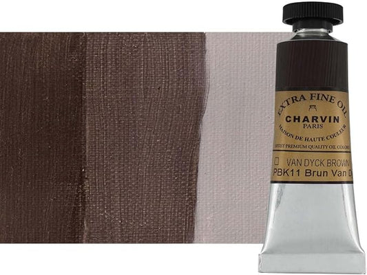 Charvin Extra Fine Oil Paint, Van Dyck Brown 20 ml by Unknown