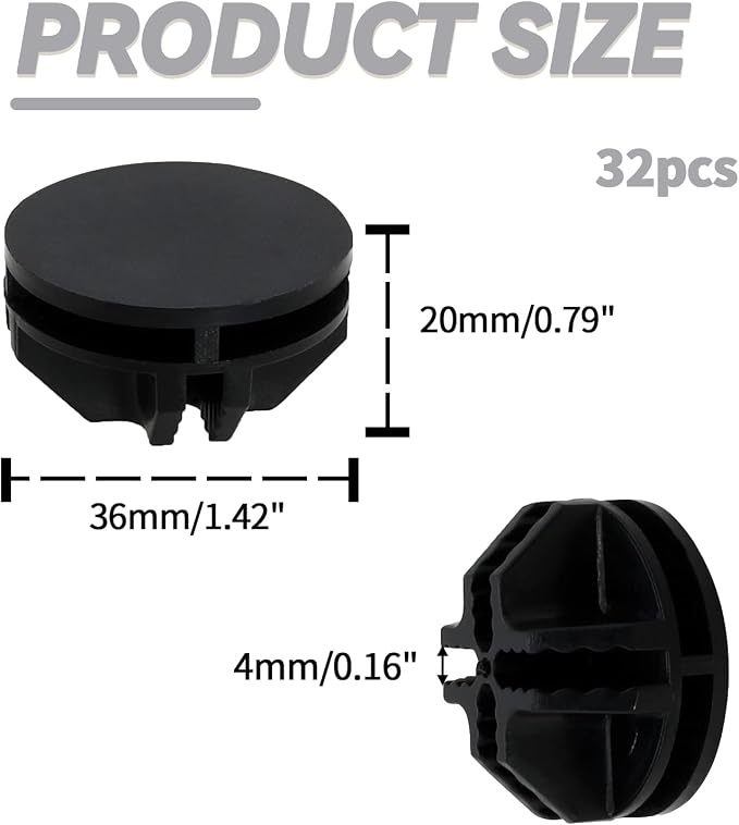 32 Pcs Black Plastic Connector, Wire Grid Cube Connector - Image 2