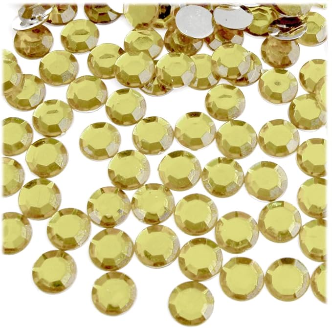The Crafts Outlet 144pc Flatback Acrylic Rhinestones Round 10mm - Image 2