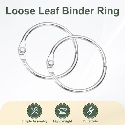 PATIKIL 1.2" x 1.4" Loose Leaf Binder Rings - Image 3