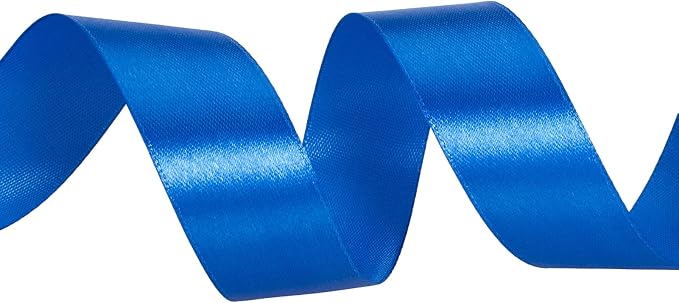 1 Inch Royal Blue Solid Satin Ribbon, 50 Yards Craft Fabric Ribbon - Image 3
