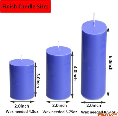 MILIVIXAY 3PCS Pillar Candle Molds - Image 3