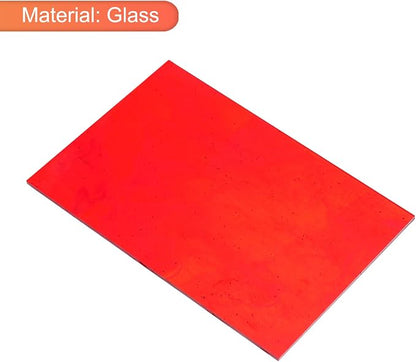 MECCANIXITY 2 Pcs Stained Glass Sheet Mosaic Tile 7.9 Inch x 5.9 Inch Red - Image 3