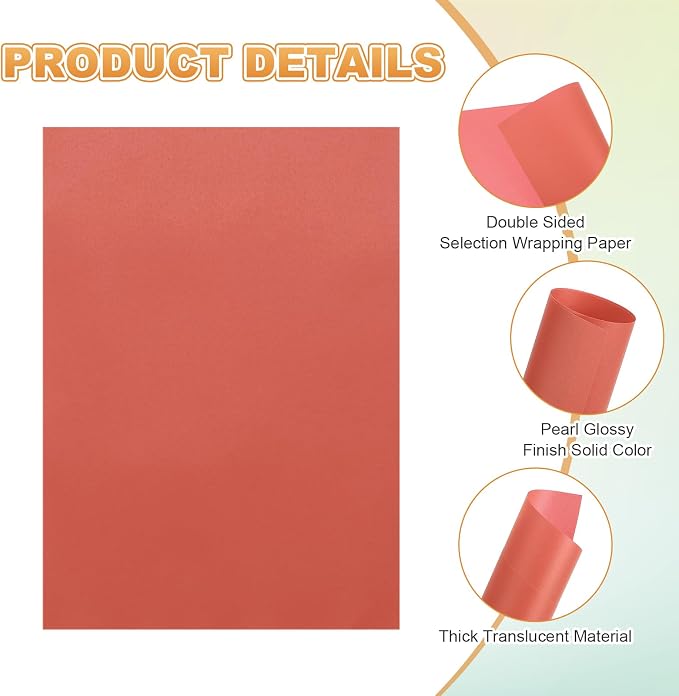 MECCANIXITY 100 Sheet Colored Vellum Paper 5.9" x 8.3", 100gsm Translucent - Image 3