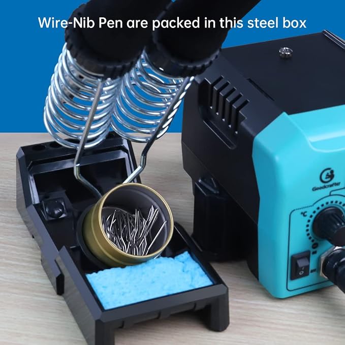 Goodcrafter Pyrography Pen 2-IN-1 Wood Burning Kit 101-IN-1, 200~480°C/Wire-Nib - Image 7