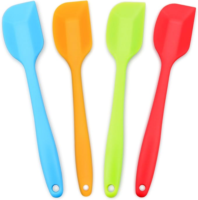 Silicone Spatula 4-piece Set, Heat-Resistant Spatulas, Non-stick Rubber Spatulas by ALLWIN-HOUSEWARE