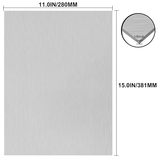 6061 T651 Aluminum Sheet Metal 11 x 15 x 1/8 Inch Heat Treatable Rectangle 3MM - Image 2