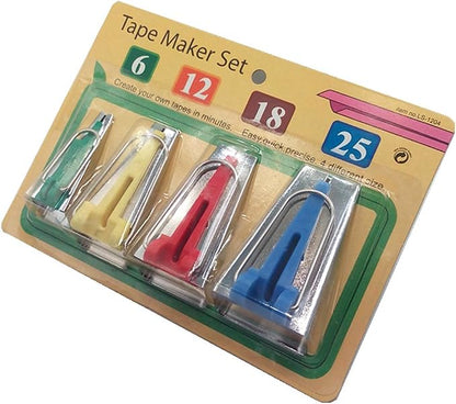 HONEYSEW Bias Tape Maker Set 6MM 12MM 18MM 25MM Sewing Quilting Tools by HONEYSEW