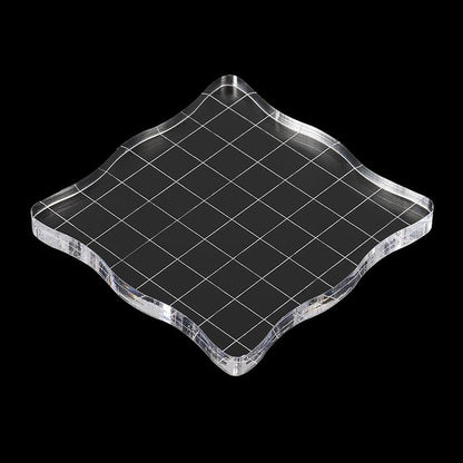 PATIKIL 3" x 3" Acrylic Stamp Block, 2 Pack Clear Stamping Block - Image 4