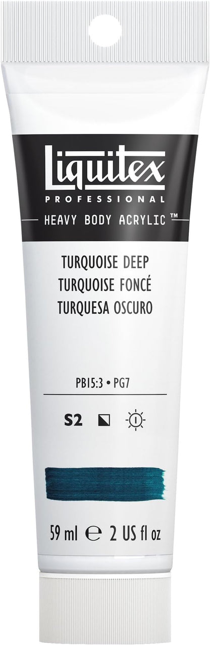 Liquitex Professional Heavy Body Acrylic Paint, 2-oz Tube, Turquoise Deep by Liquitex