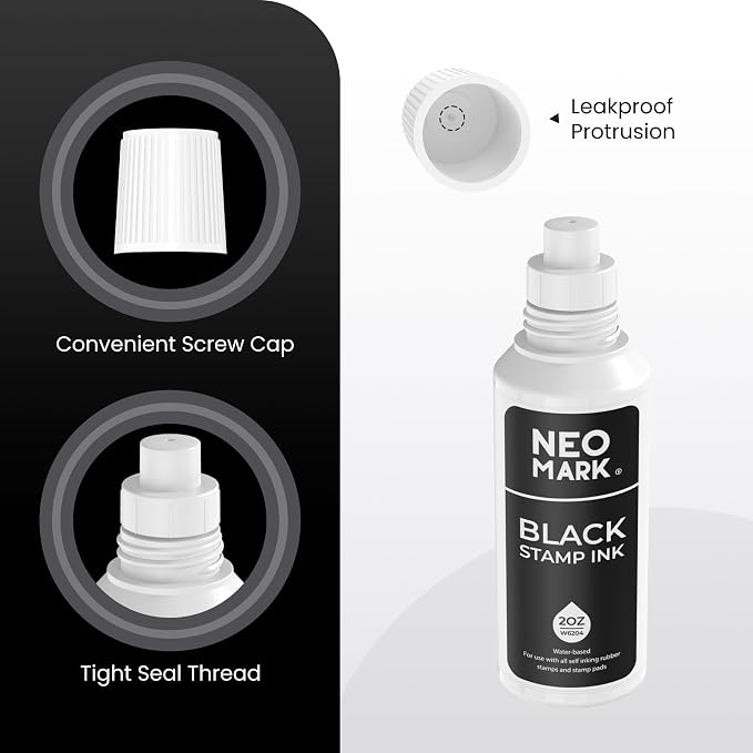 Premium Stamp Ink, Quick-Drying & AP-Certified Non-Toxic Refill Ink - Image 5