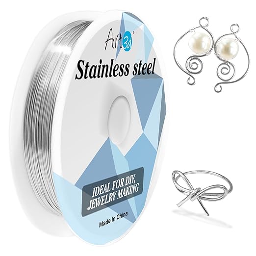 Art3d 18 Gauge Stainless Steel Wire, Bendable Soft Crafting Wire by Art3d