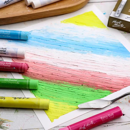 Mont Marte Extra Soft Oil Pastels White Premium 6pc, Versatile Art Pastels - Image 4