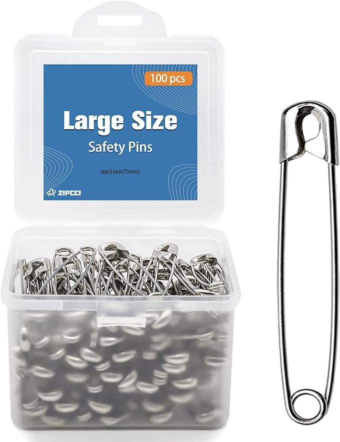 ZIPCCI 3 Inch Large Safety Pins by ZIPCCI