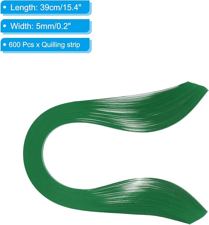PATIKIL Quilling Strips Paper 600pcs 5mm 39cm Origami Paper Quilling Kits - Image 2