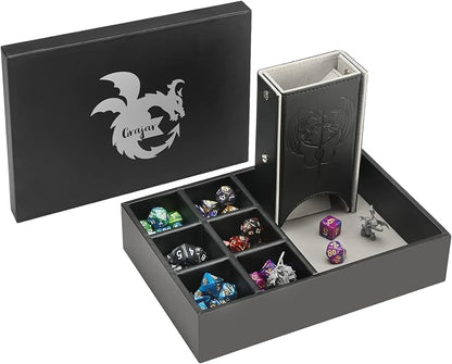 3 in 1 Dice Tray with Lid and Storage Tower, Portable Dice Box Holder by Grajar