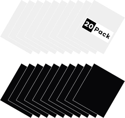 HTVRONT White & Black Heat Transfer Vinyl Bundle: 20 Pack 12" x 10" Heat - Image 7