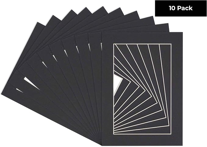 Pack of Ten 8.5x11 Mats Bevel Cut - Image 2