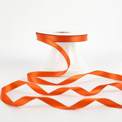 HUIHUANG Orange Ribbon 1/2 inch Continuous 50 Yards Tangerine Double-Faced - Image 7