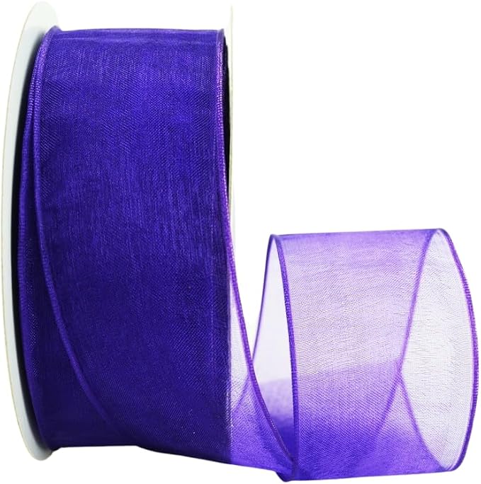 Ribbon Bazaar Sheer Organza Wired Ribbon by RibbonBazaar