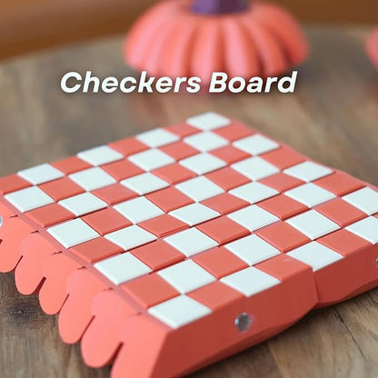 Pumpkin Game Set: Magnetic Chess Checkers, Dice Tower, Card Holder, Forgecore - Image 5