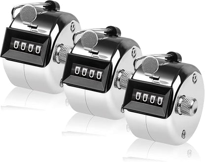 Tally Counter, 4-Digit Clicker Counter, Metal Hand Tally Counters Clicker Pitch by SDARMING