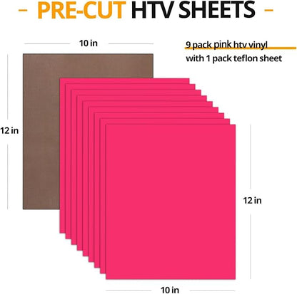HTVRONT Pink Heat Transfer Vinyl Bundle - Image 2