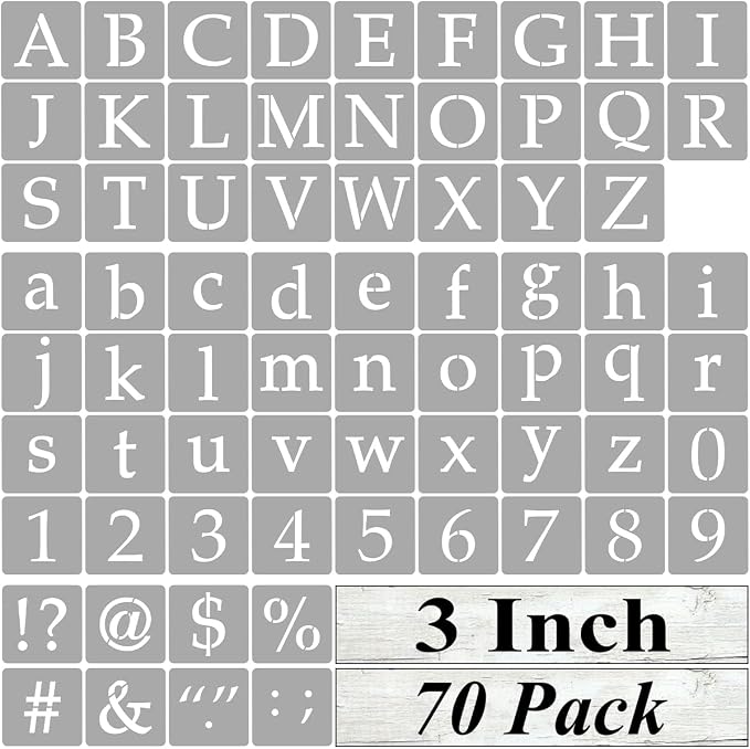 3 Inch Alphabet Letter Stencils by REOLAN