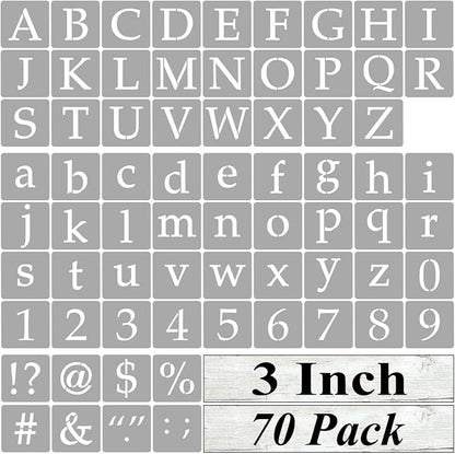 3 Inch Alphabet Letter Stencils by REOLAN