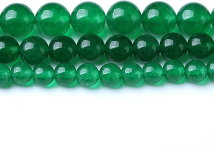 48PCS 8MM Natural Green Jade Stone Beads Energy Healing Beads - Image 2