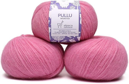Pullu - Baby Alpaca Merino Wool Yarn Set of 3 Skeins Worsted Weight - Sourced by ALPACAWAREHOUSE